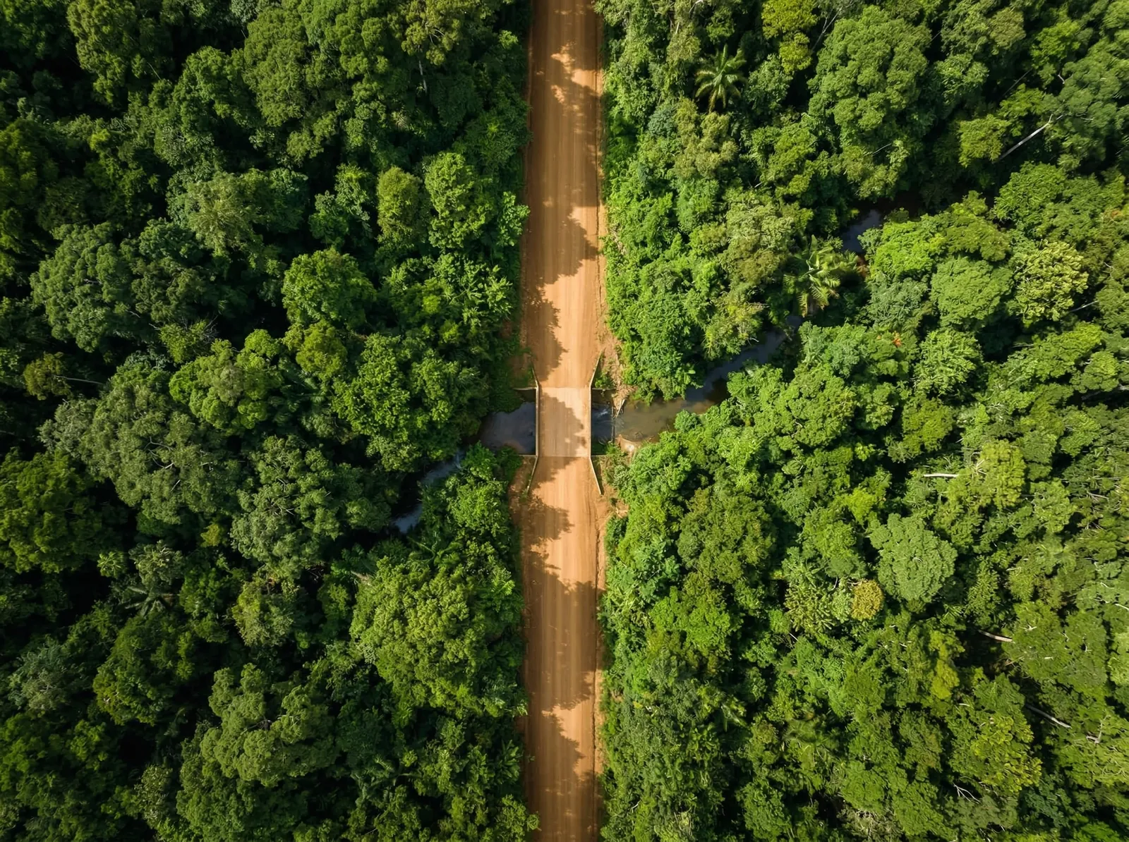 Nachhaltige Straße im Dschungel